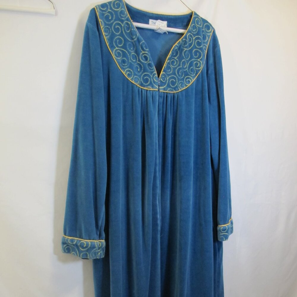 The Paragon Peacock Blue long robe XL
